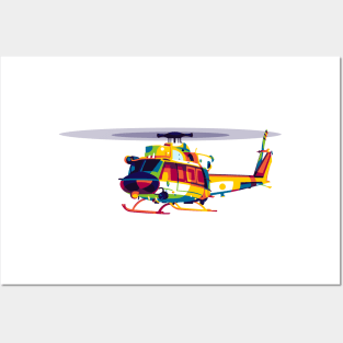 Bell 412 Helicopter Posters and Art